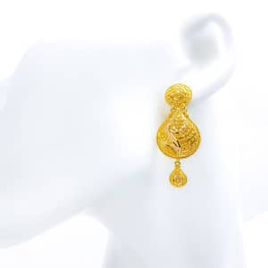 Fancy Asymmetrical Mesh Drop Earrings