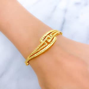 Modern Omega Bangle Bracelet
