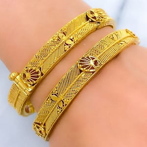 Unique Oxidized Amethyst Jali Bangles