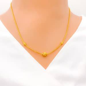 Textured Beaded Fancy Chain 17″