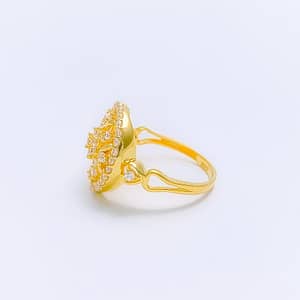 Stunning Halo Flower Ring