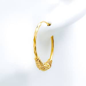 Glistening Fancy Hoop Earrings