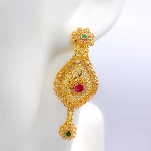 Luscious Floral Hanging Earrings
