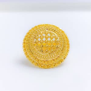 Luscious Detailed Beaded Dome Ring