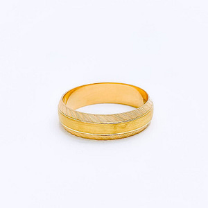 Artistic Brushed Gold Band