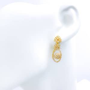 Classy Oval Orb CZ Earrings
