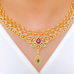 Extravagant Floral CZ Set
