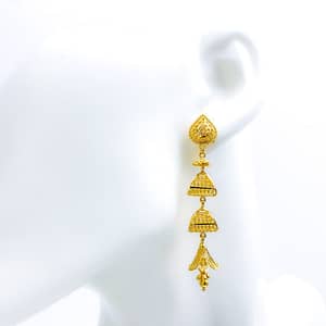 Classy Long Floral Earrings