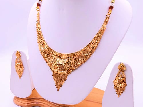 Gold Set ( Necklace with Jhale ) - Image 4