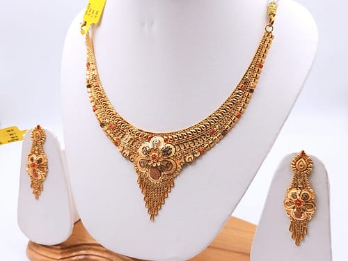 Gold Set ( Necklace with Jhale ) - Image 4