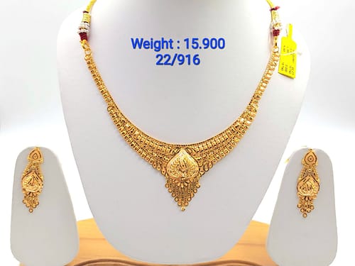 Gold Set ( Necklace with Jhale )