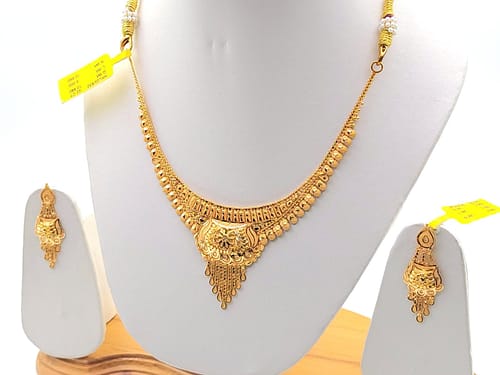 Gold Set ( Necklace with Jhale ) - Image 4