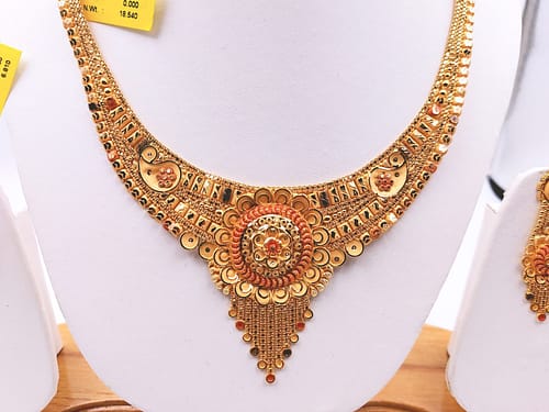Gold Set ( Necklace with Jhale ) - Image 2
