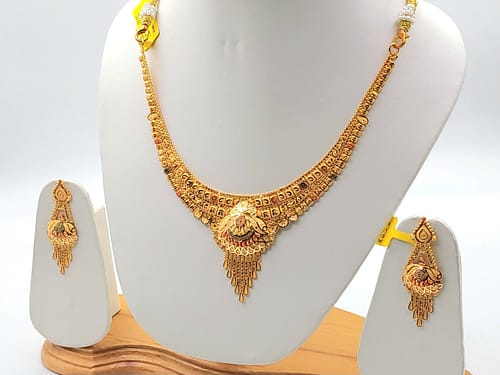 Gold Set ( Necklace with Jhale ) - Image 4