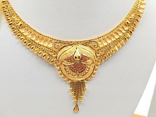 Gold Set ( Necklace with Jhale ) - Image 2