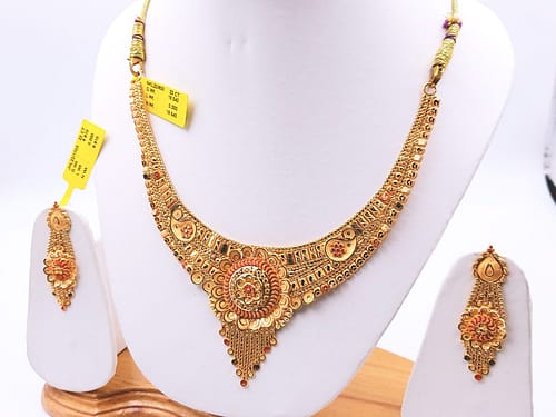 Gold Set ( Necklace with Jhale ) - Image 4