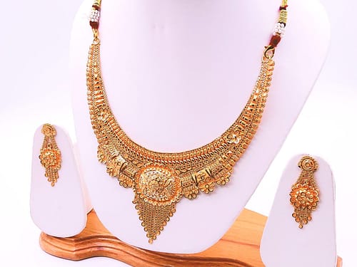 Gold Set ( Necklace with Jhale ) - Image 4