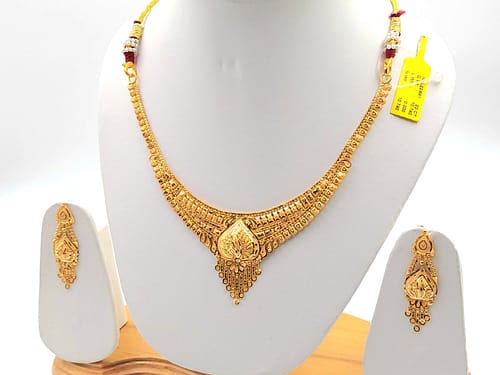 Gold Set ( Necklace with Jhale ) - Image 4