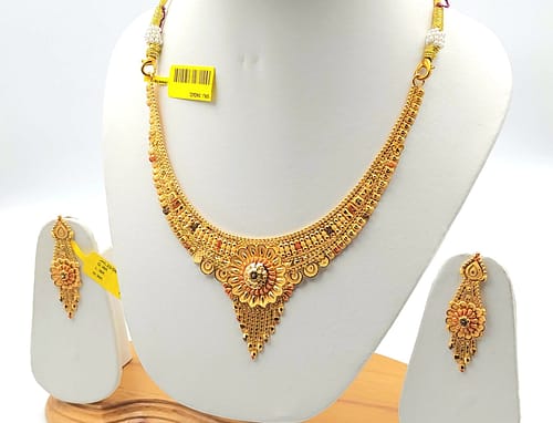 Gold Set ( Necklace with Jhale ) - Image 4