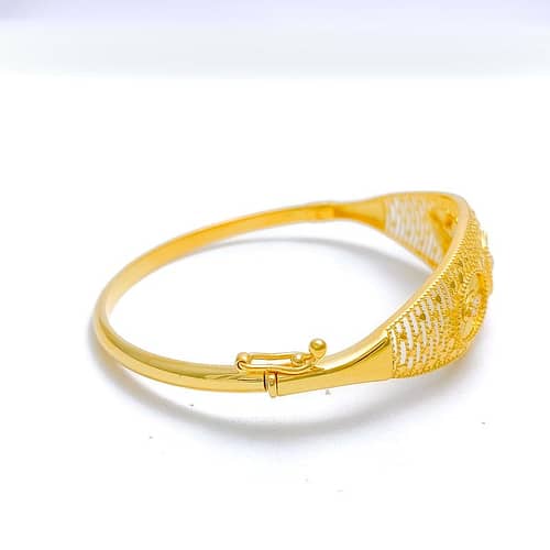 Trendy Oval CZ Bangle Bracelet - Image 5
