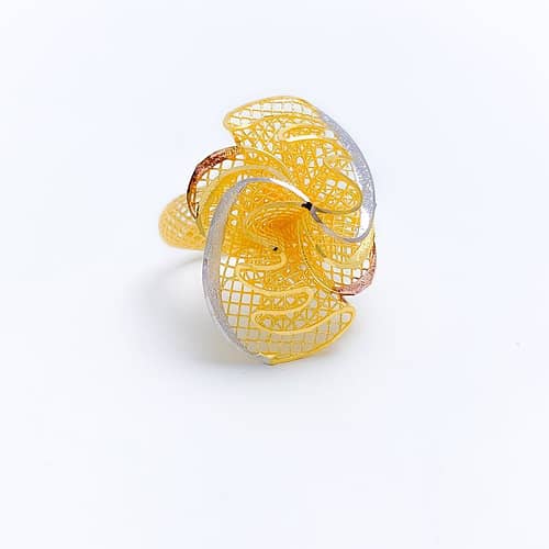 Fashionable Unique ThreeTone Ring