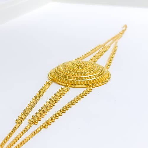 Royal Beaded Dome Statement Bracelet - Image 4