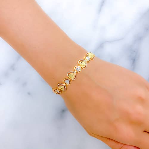 Bright Dressy Open Heart Bracelet - Image 3