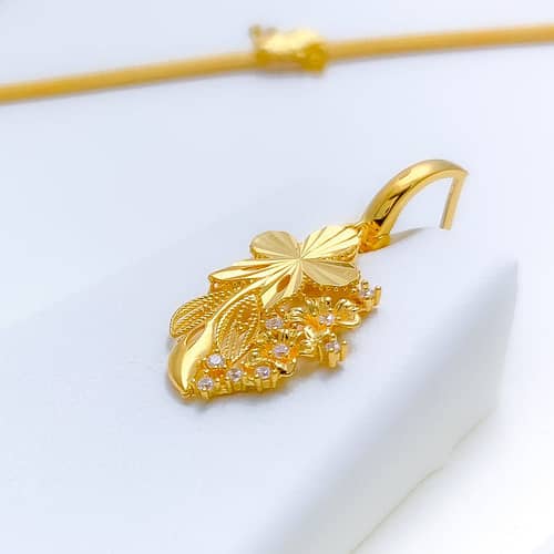 Dressy Dangling Leaf Necklace Set - Image 3