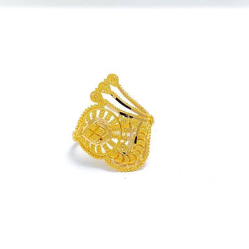 Magnificent Asymmetrical Gold Ring