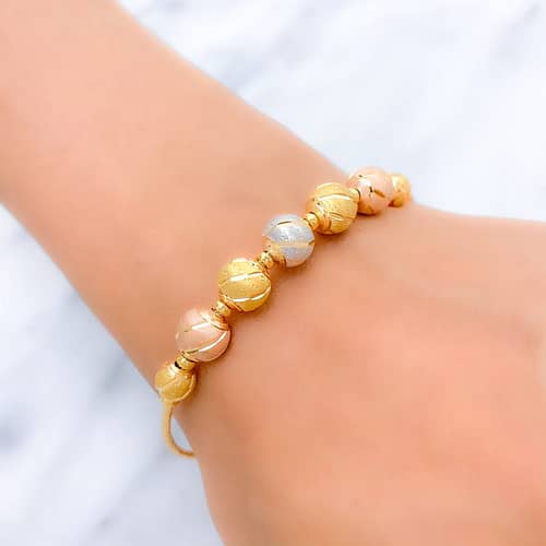 ThreeTone Wire Bangle Bracelet - Image 3