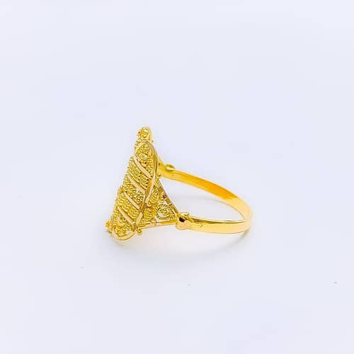 Glistening Symmetrical Gold Ring - Image 4