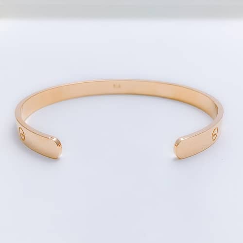 Distinct Engraved Rose Gold Cuff - Image 4