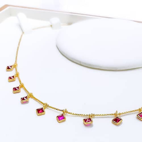 Timeless CZ Square Charm Necklace - Image 6