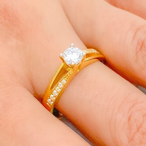 Dainty Evergreen CZ Ring - Image 4