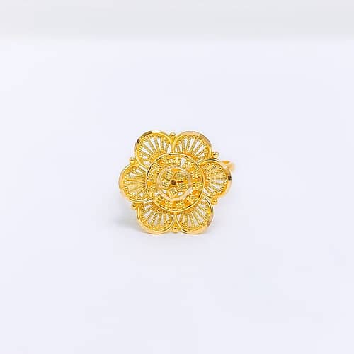 Posh Reflective Flower Ring