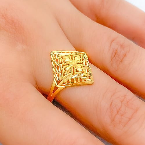 Contemporary Floral Filigree Ring - Image 4