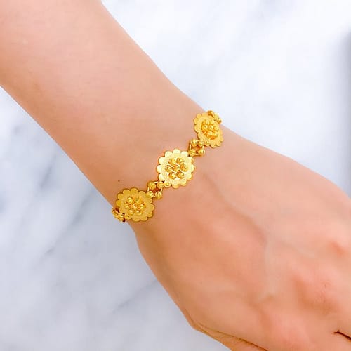 Elevated Floral Beaded Bracelet - Image 3