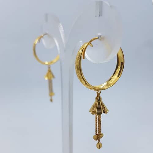 Folk Art Gold Bali Pair - Image 3