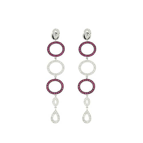 Ruby & Diamond Earrings