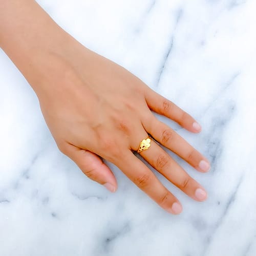 Modern Floral Ring - Image 4