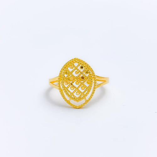 Netted Dotted Marquise Ring