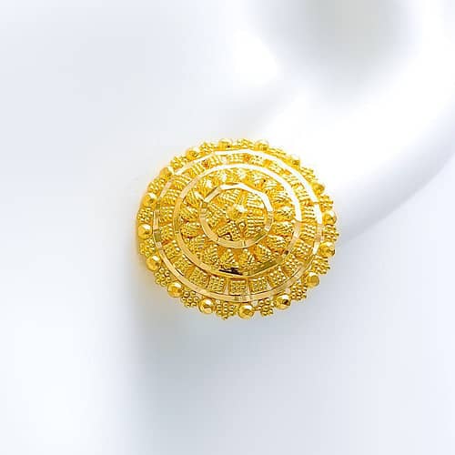 Refined Textured Top Earrings - Image 2