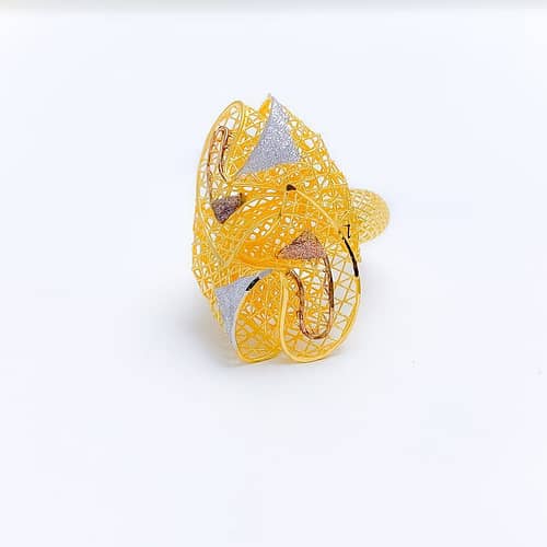 Modern Elongated Net Ring