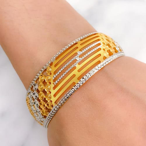 Sophisticated Twotone Bangle - Image 2