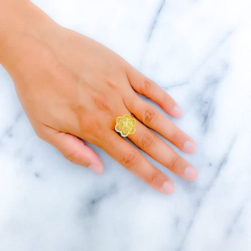 Stylish Blooming Flower Ring - Image 3