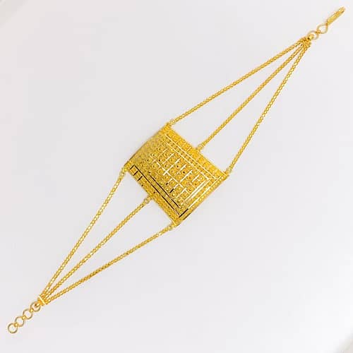 Stunning Rectangle Statement Bracelet - Image 5