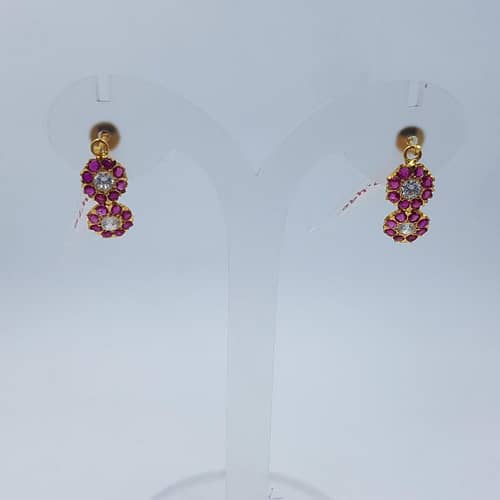 Pink Flowery Style 22K Chamba Bali