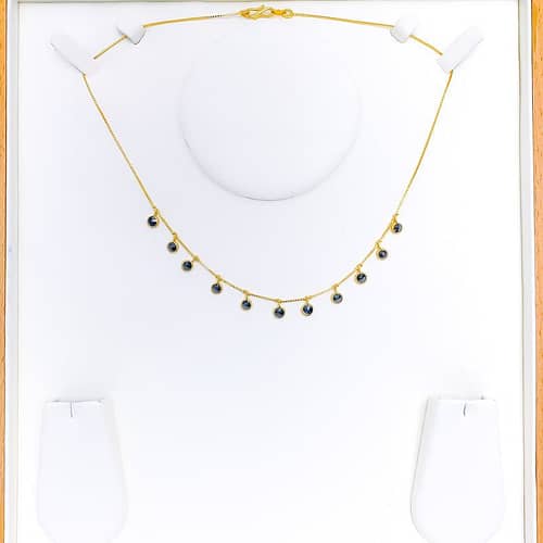 Tasteful Round Black CZ Necklace - Image 5