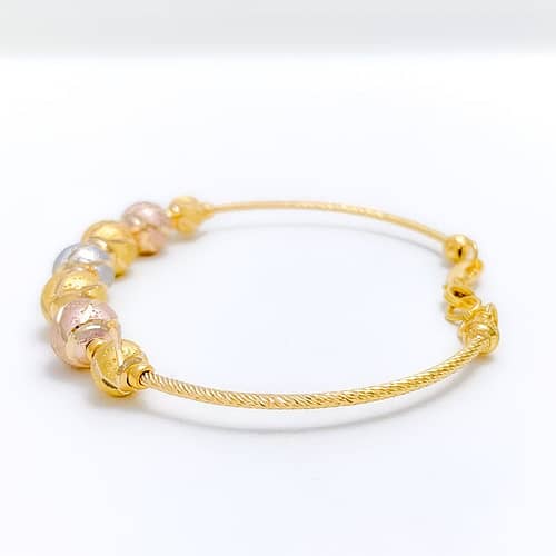 ThreeTone Wire Bangle Bracelet - Image 5