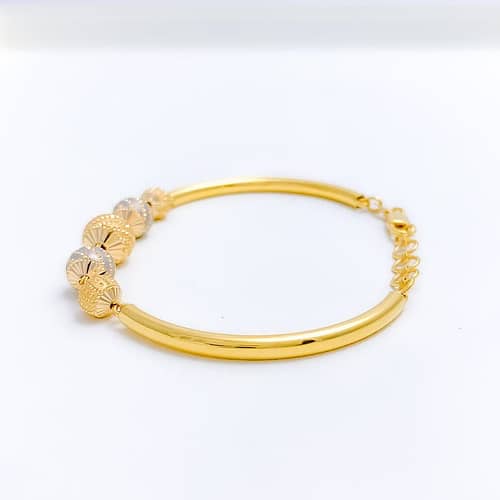 Posh Striped Bangle Bracelet - Image 4